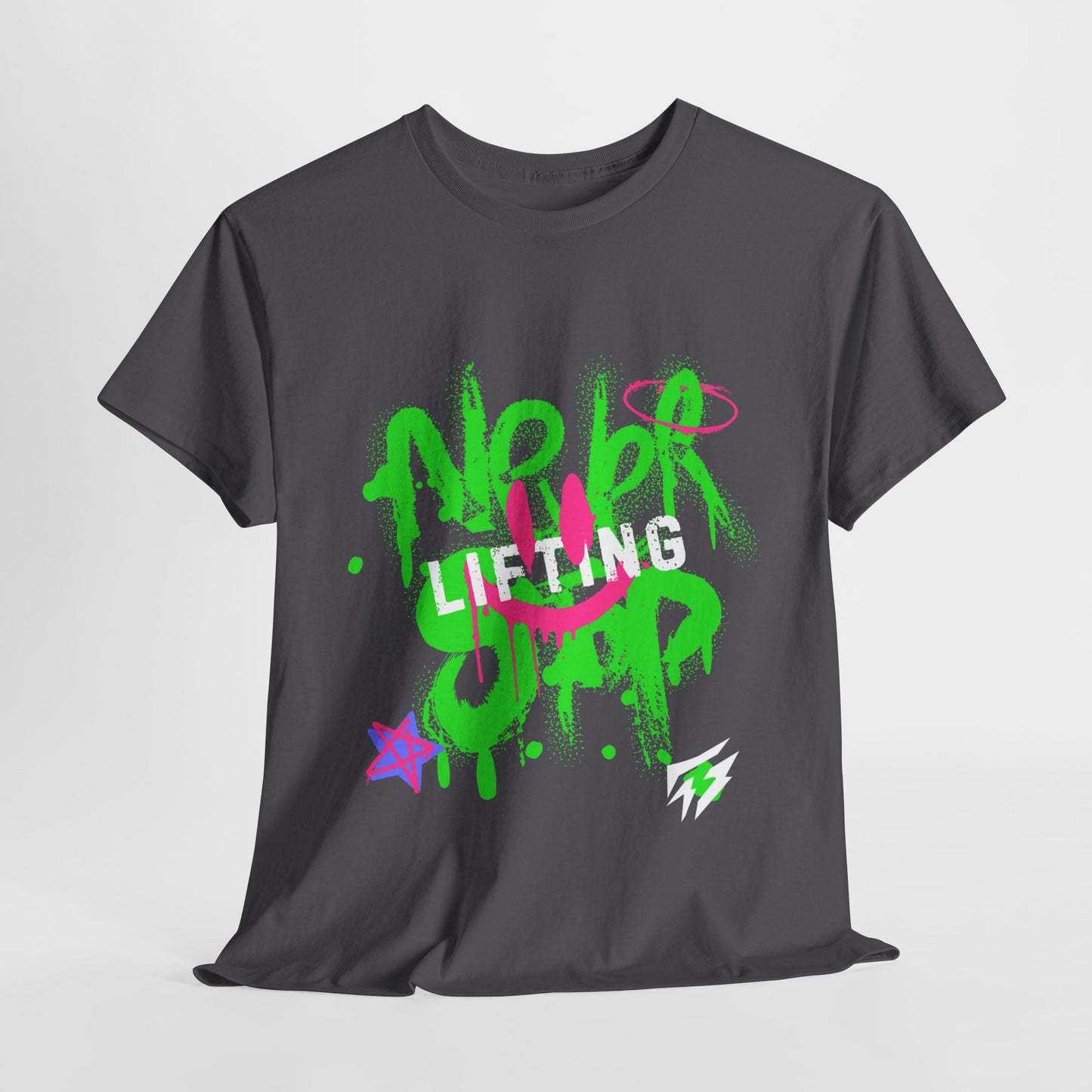 T-shirt de sport Graffiti Flashlander - Never Stop Lifting Gris