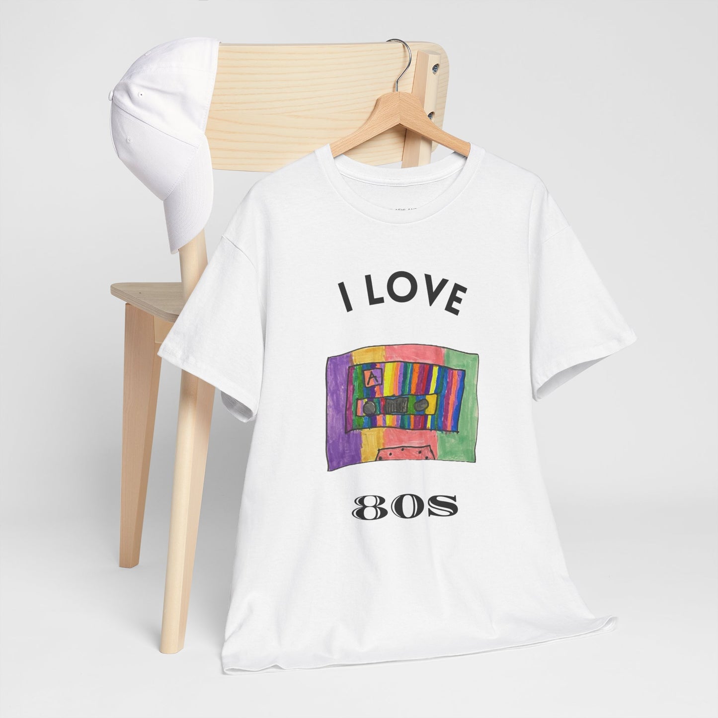 Retro Vibes Art Pop Cassette Tape I Love 80's - Flashlander Gym Shirt