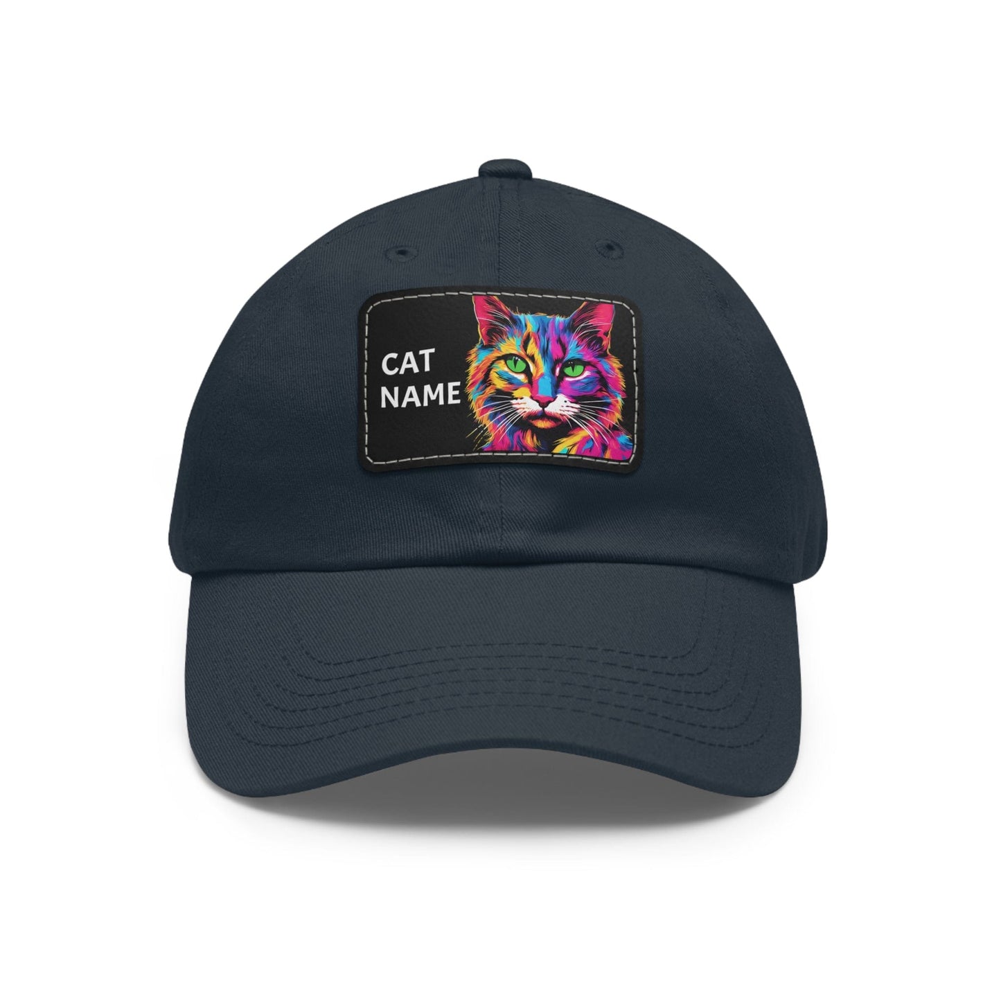 Cat Hat Sportswear Hat Cat Cap Cat Pop Art Hat Dad Hat with Patch (Rectangle) Cat Baseball Cap Kitty Cap Kitty Hat Kitten Hat Pop Art Cat Custom Hat Flashlander