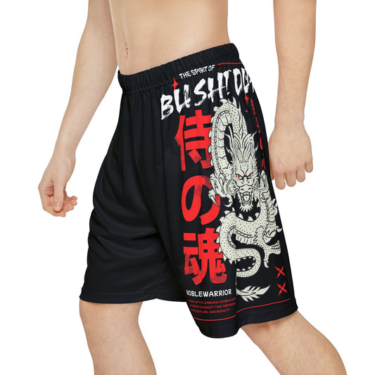 Japanese Dragon Bushido - Flashlander Performance Men’s Gym Shorts Black