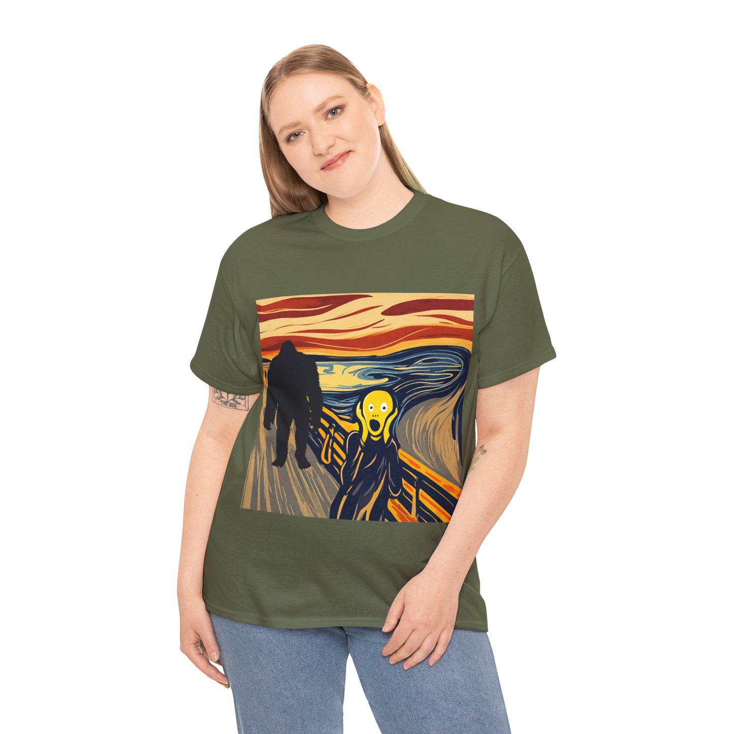 The Scream Meets Bigfoot A Startling Encounter - Flashlander Gym Shirt