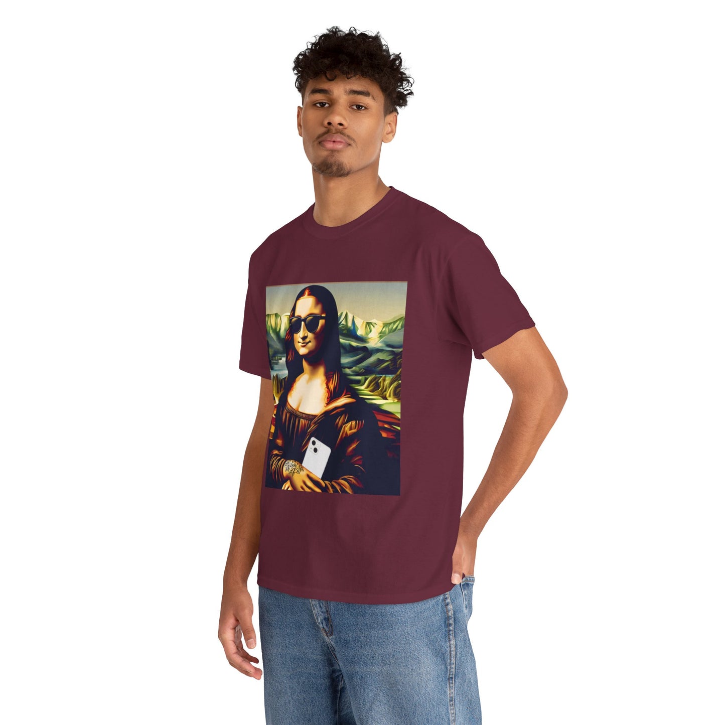 Funny modern Mona Lisa - Flashlander Gym Shirt