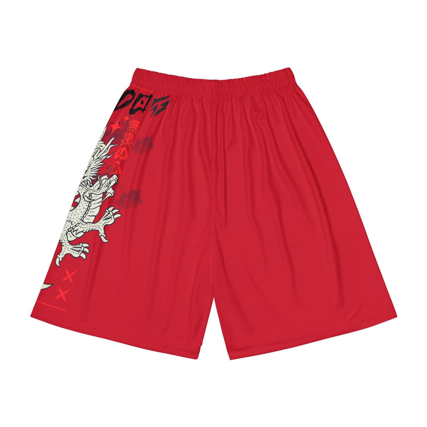 Japanese Dragon Bushido - Flashlander Performance Men’s Gym Shorts Dark Red