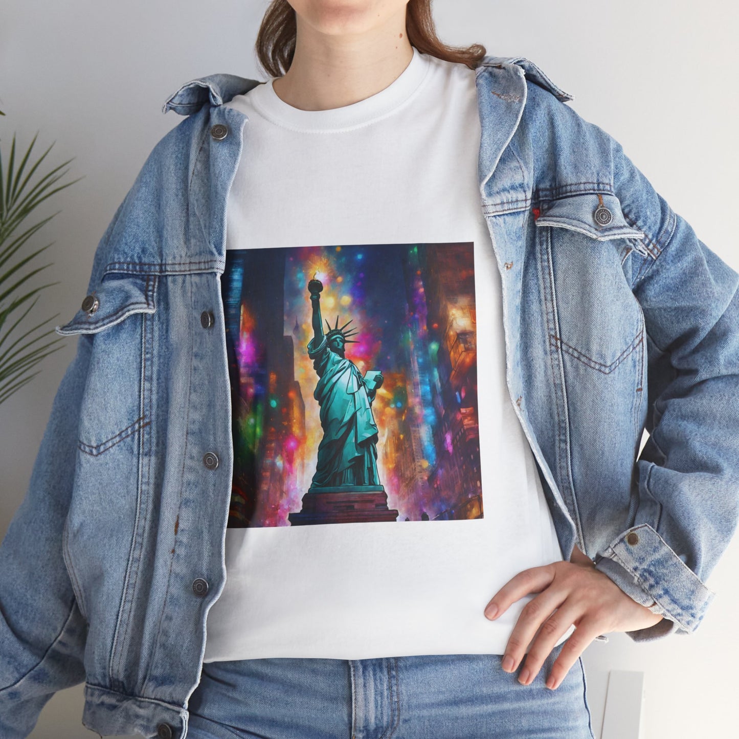 The Statue of Liberty in the Heart of New York Graphic Tee Flashlander