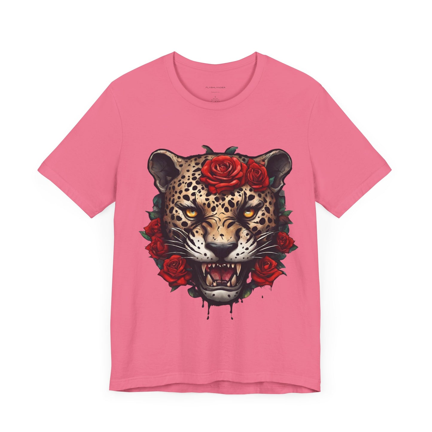 Jaguar Flames and Roses Graphic Tee Flashlander