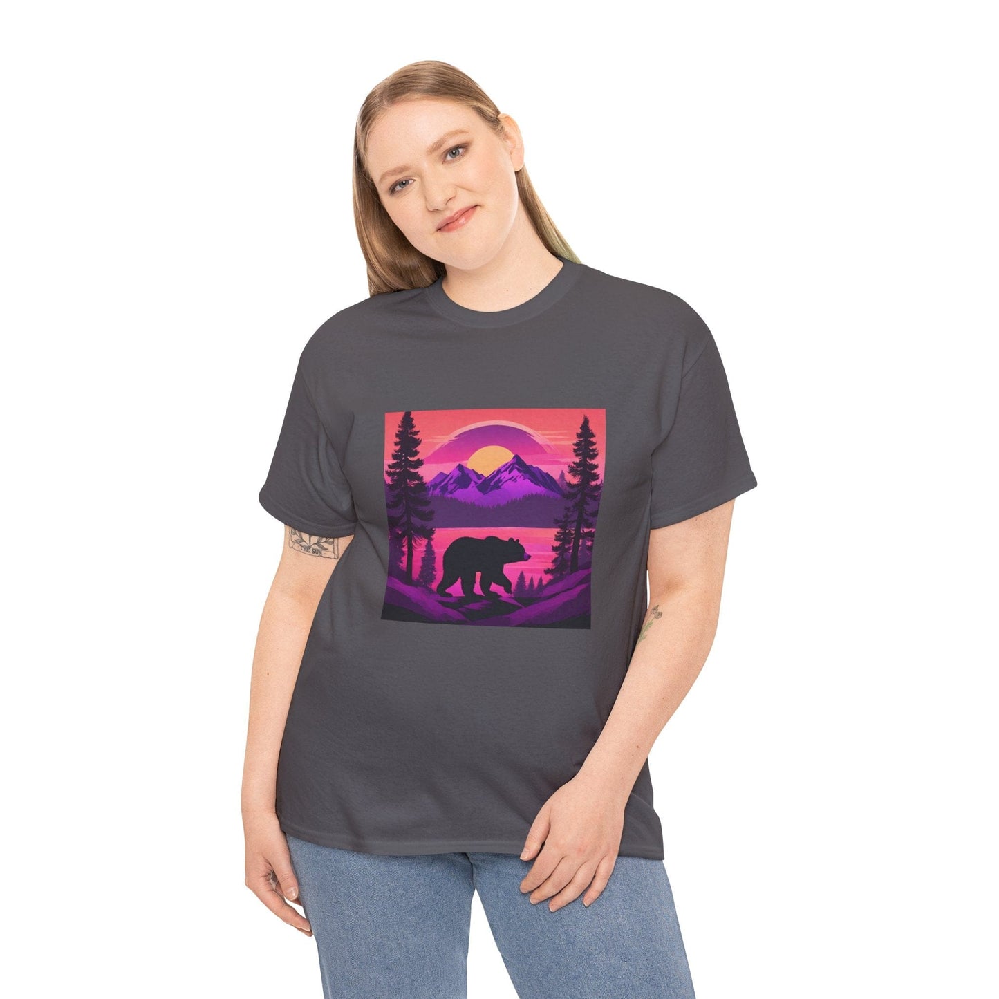 T-shirt graphique Bear Majestic Sunset Flashlander