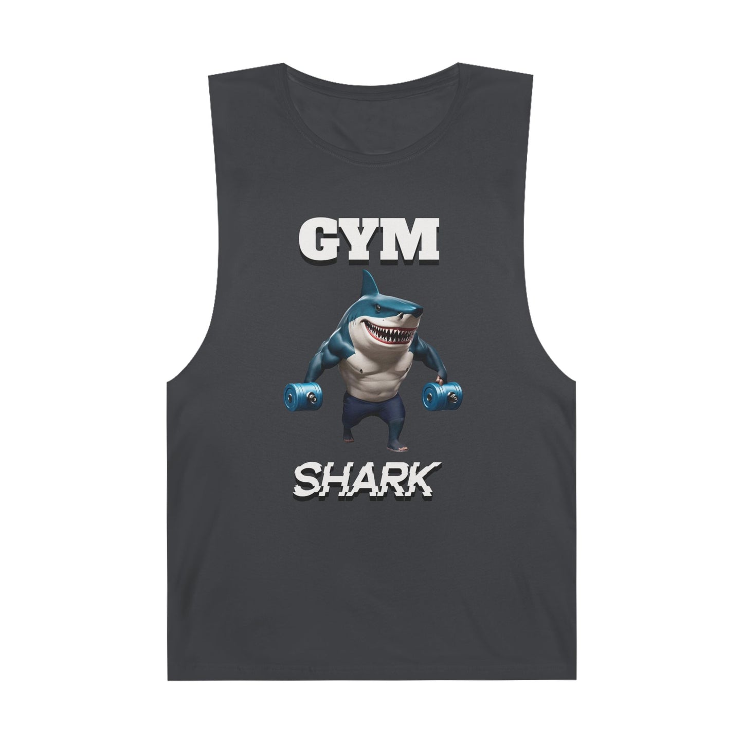 Shark Gym Scoop Bottom Cotton Unisex Barnard Performance Tank