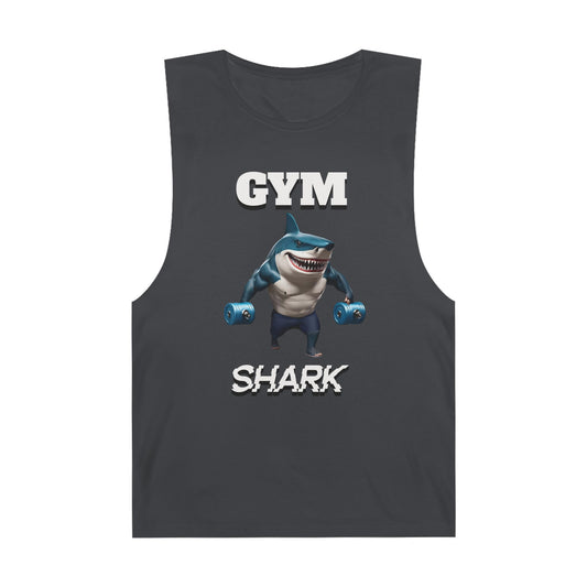 Shark Gym Scoop Bottom Cotton Unisex Barnard Performance Tank