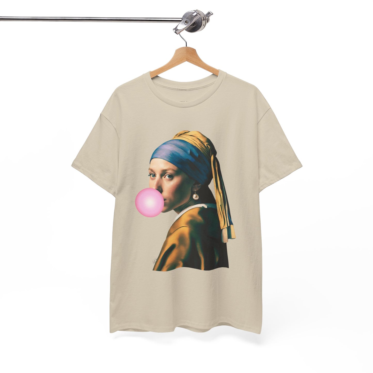 Bubble Gum Girl with a Pearl Earring Johannes Vermeer - Flashlander Gym Shirt