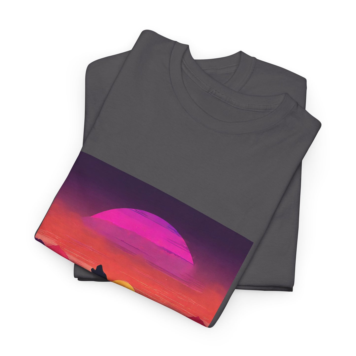 Wolf Majestic Sunset Gaphic Tee Flashlander