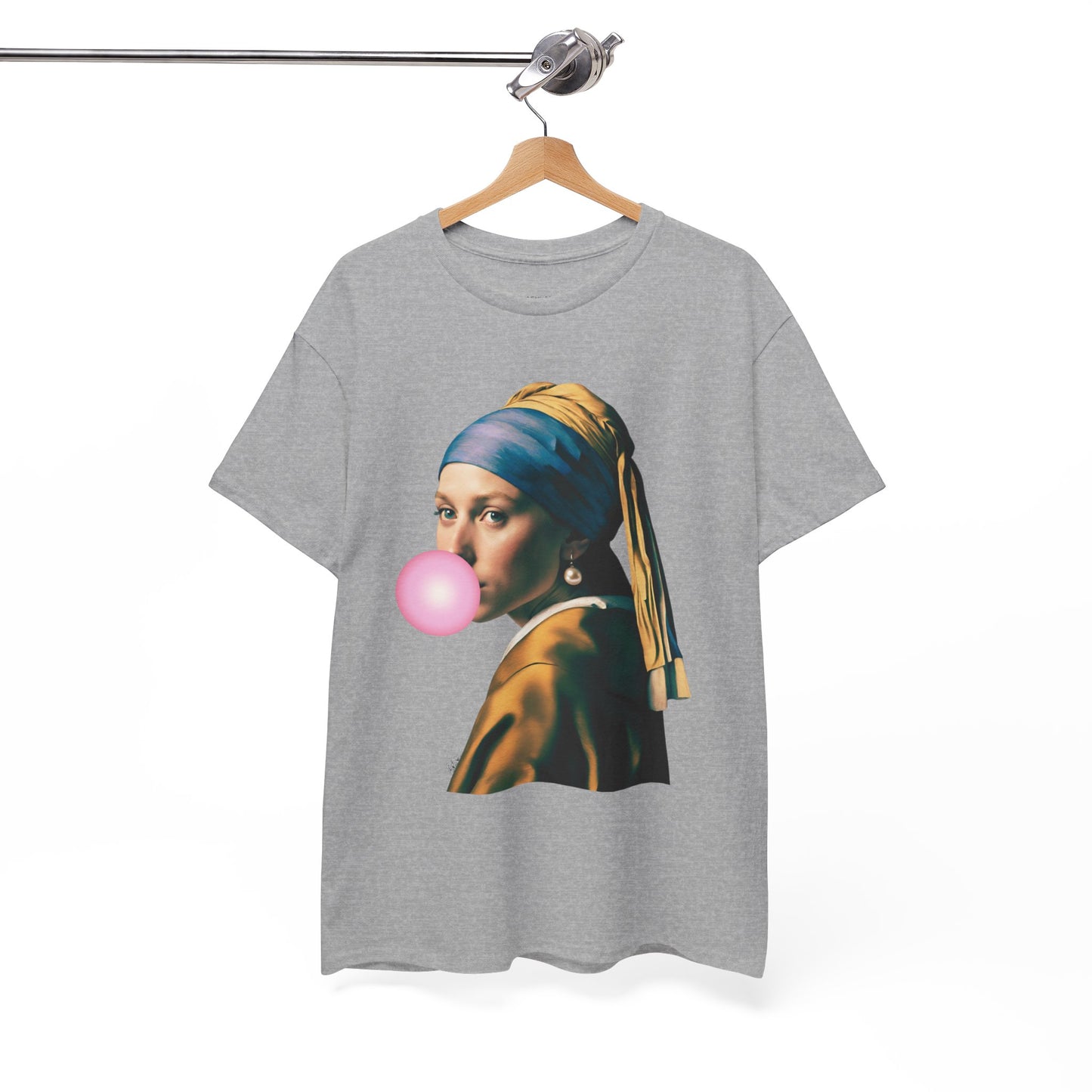 Bubble Gum Girl with a Pearl Earring Johannes Vermeer - Flashlander Gym Shirt