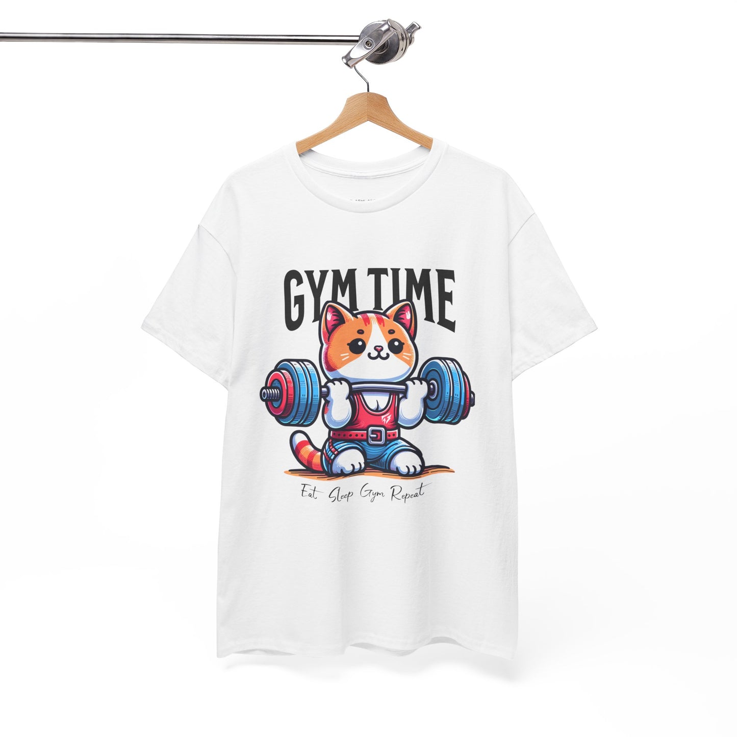 Cute Cat Gym Time Shirt Flashlander Graphic Tee