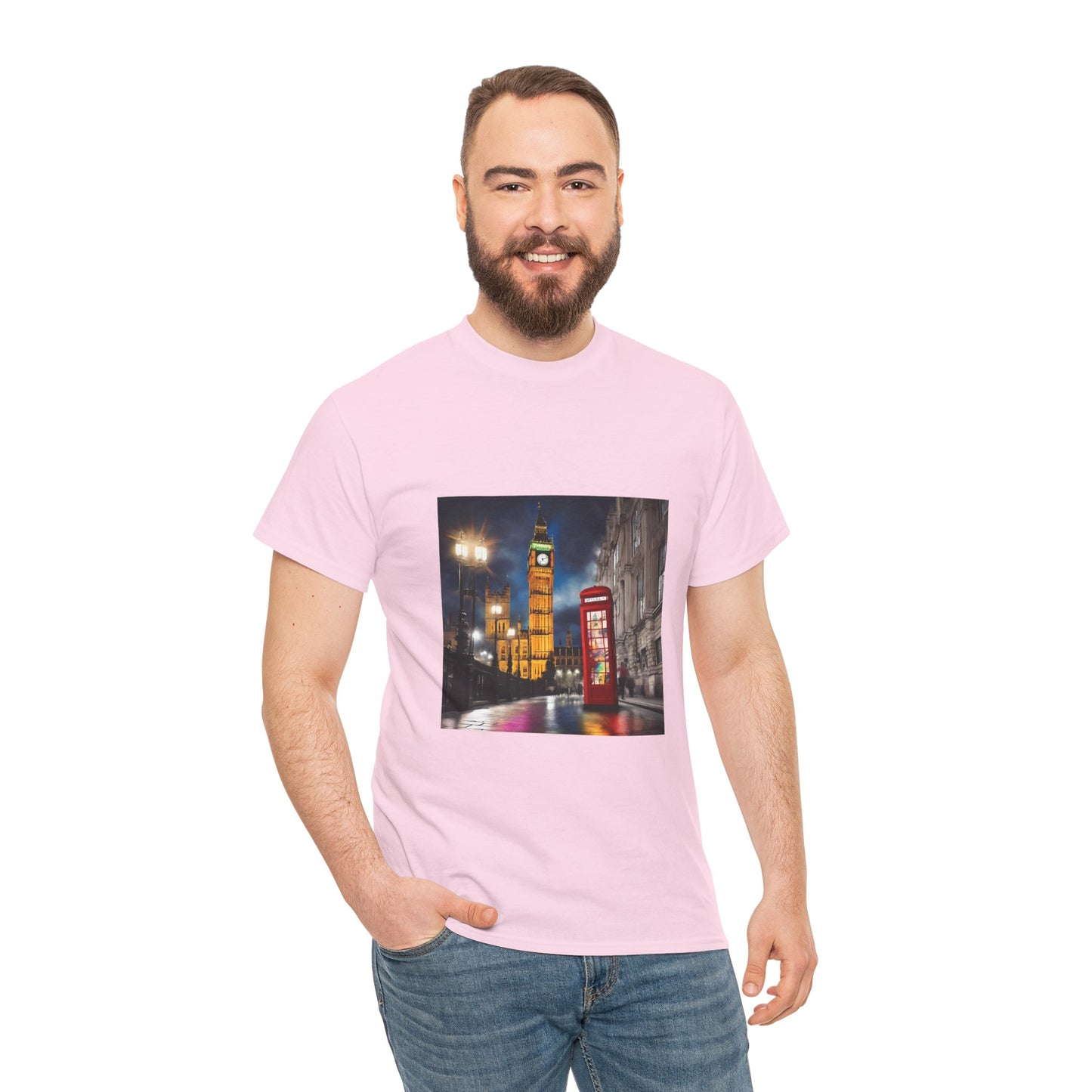 London City Big Ben, Reino Unido, Inglaterra Camisa Unisex Heavy Cotton Camiseta Marca Flashlander