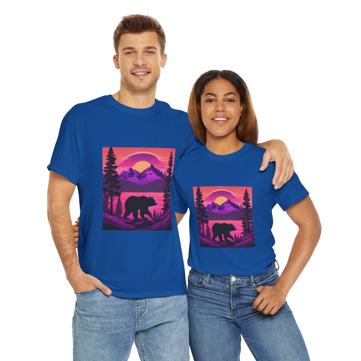 T-shirt graphique Bear Majestic Sunset Flashlander