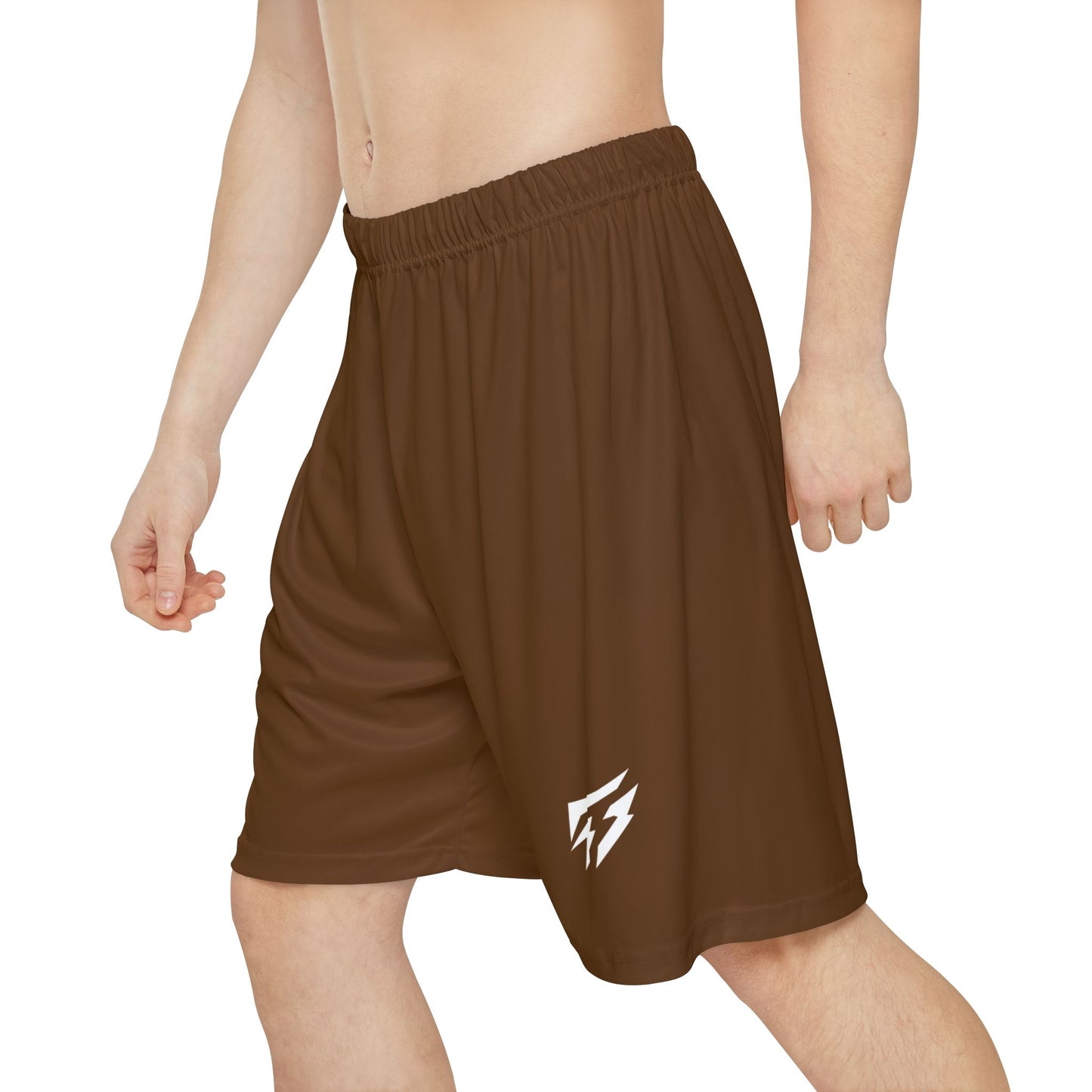 Flashlander ALG Performance Men’s Sports Shorts (AOP) Brown