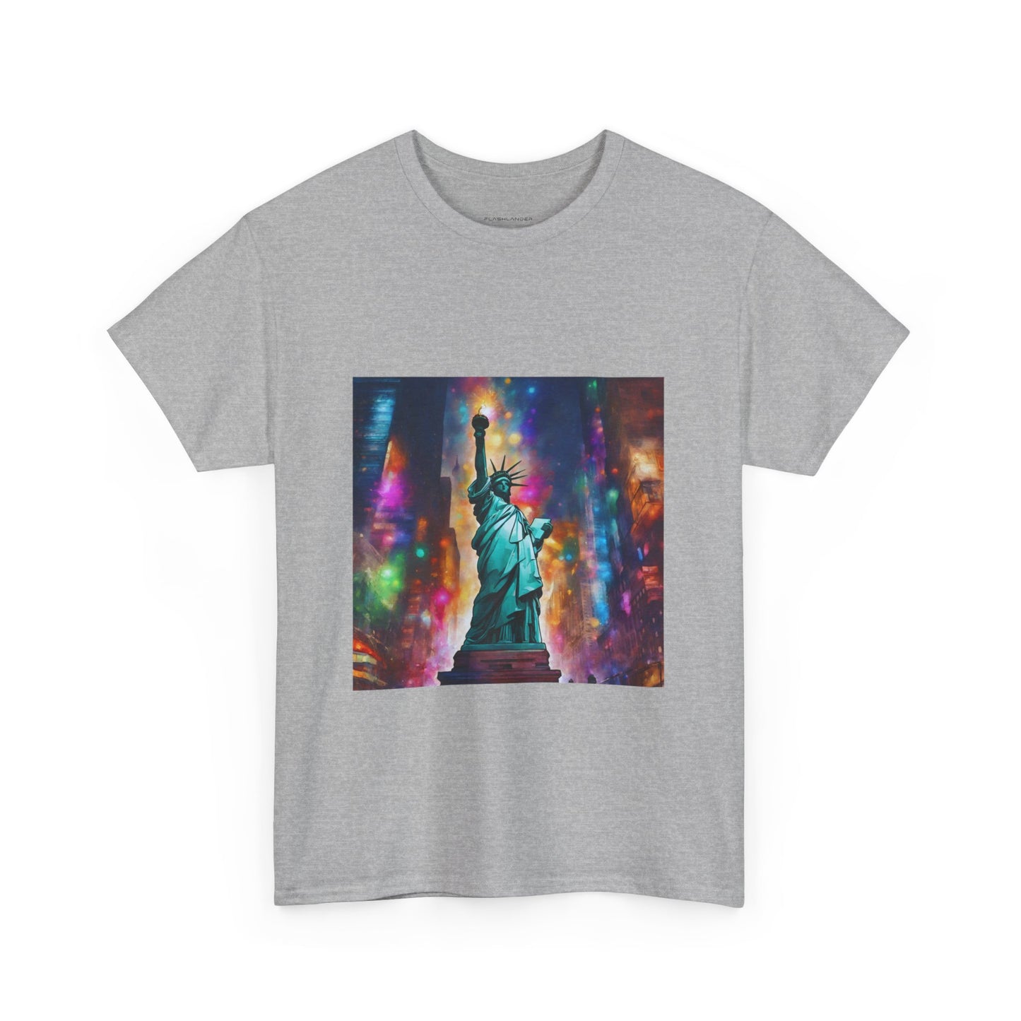 The Statue of Liberty in the Heart of New York Graphic Tee Flashlander