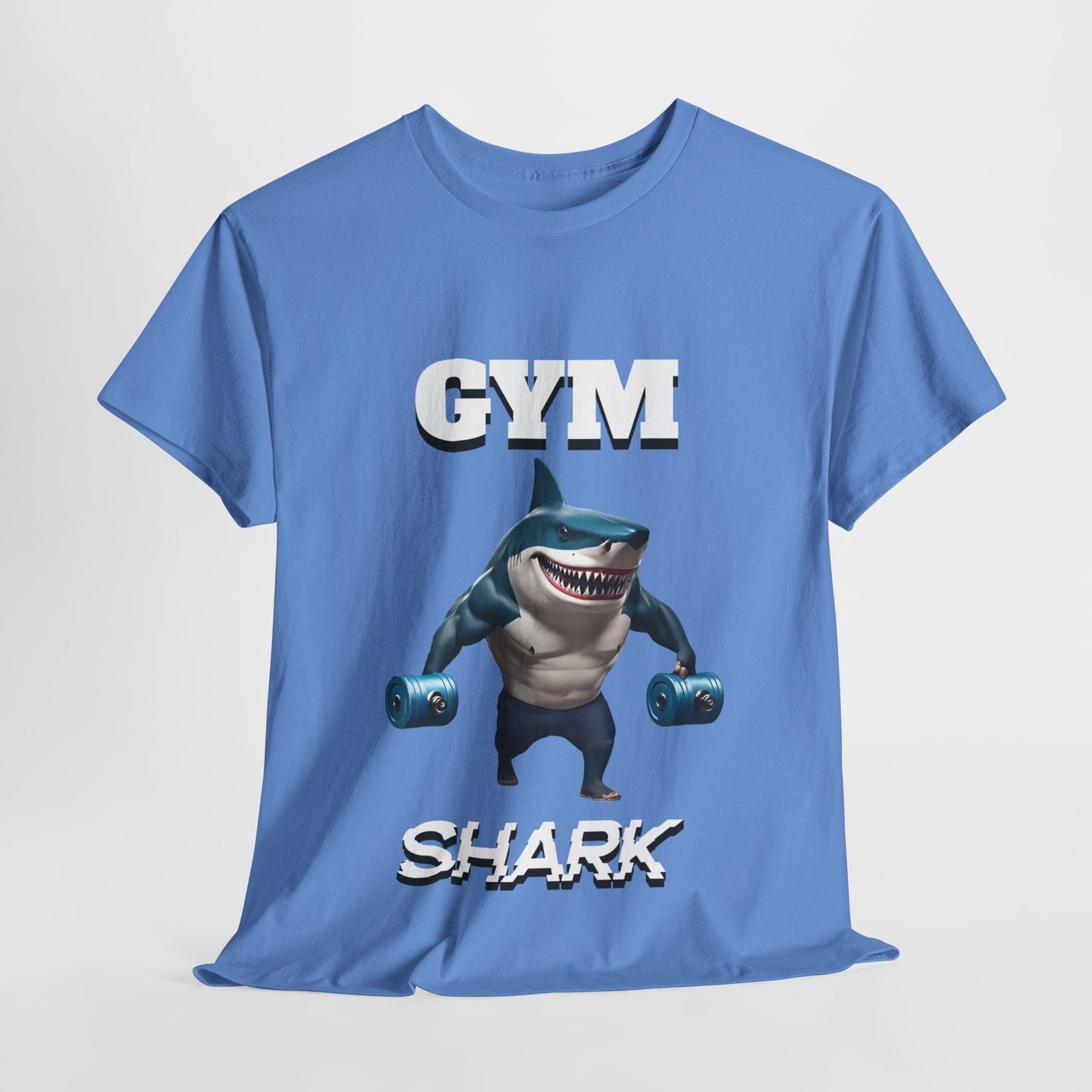 Gym Shark Performance Shirt Flashlander Cotton Unisex Charcoal Black Graphic Tee