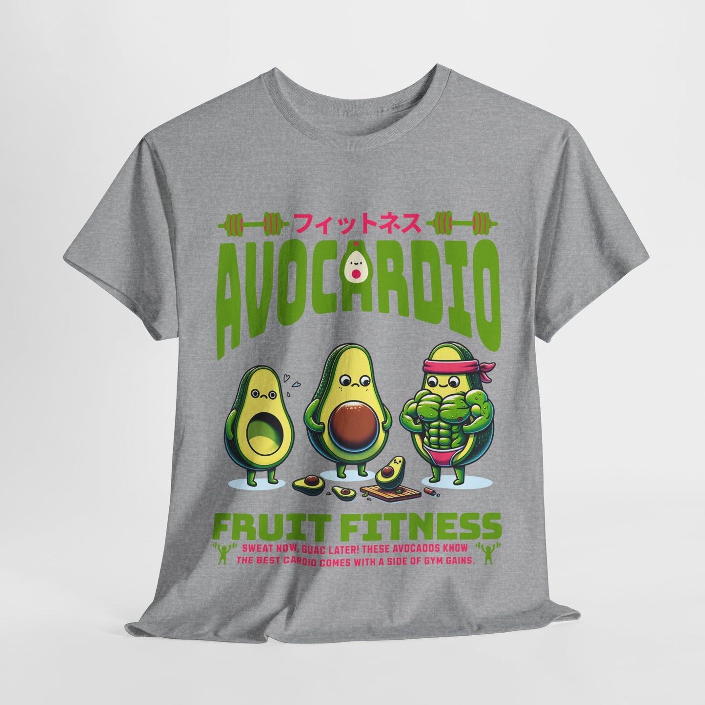 Avocardio Active Gym Shirt Avocado Fitness Graphic Tee