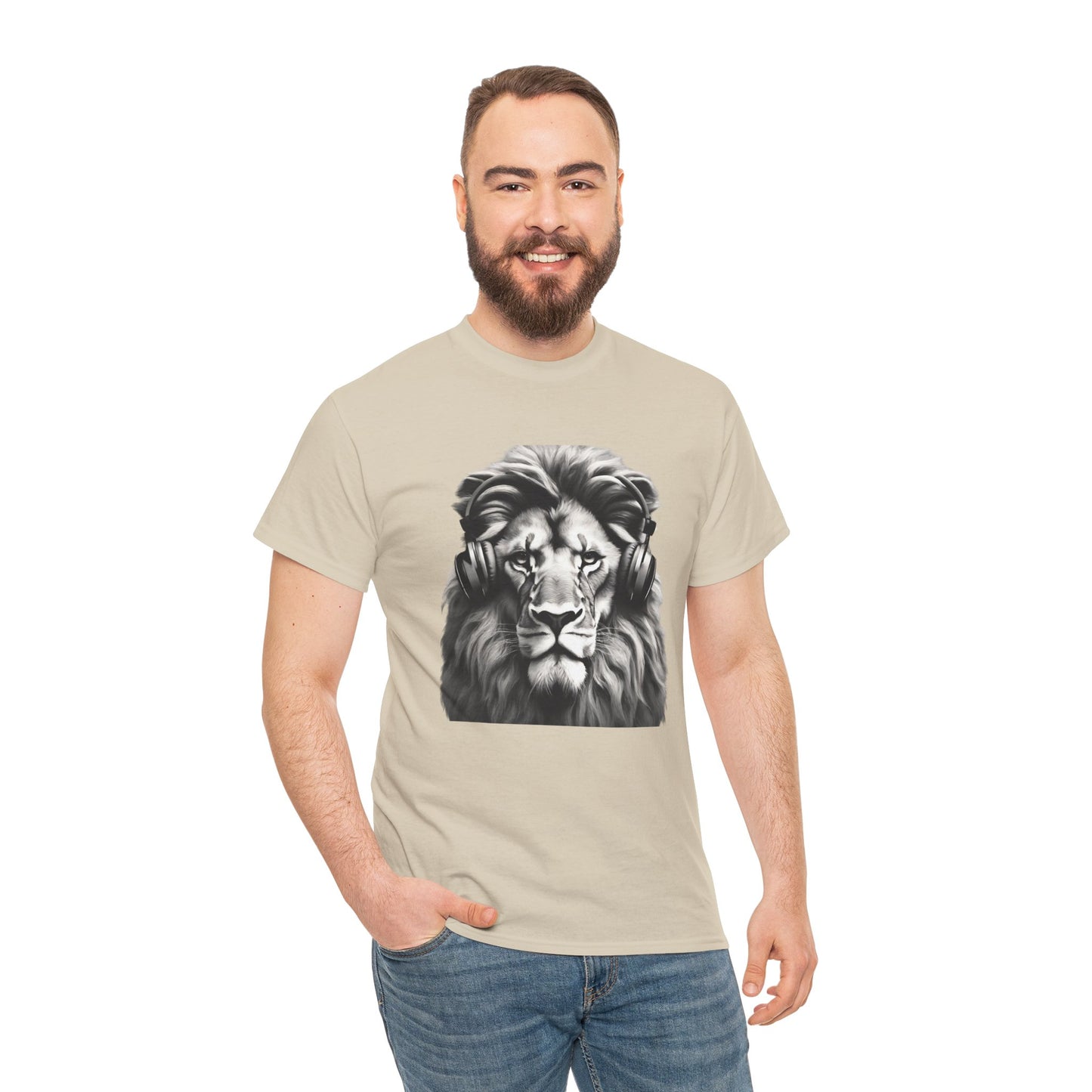 Lion Training with Headphones - Flashlander Gym Shirt