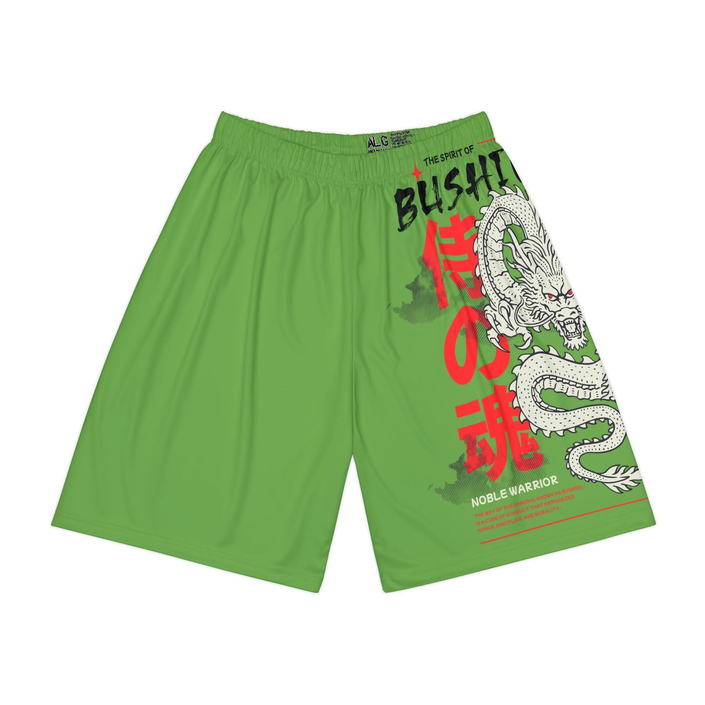 Japanese Dragon Bushido - Flashlander Performance Men’s Gym Shorts Green