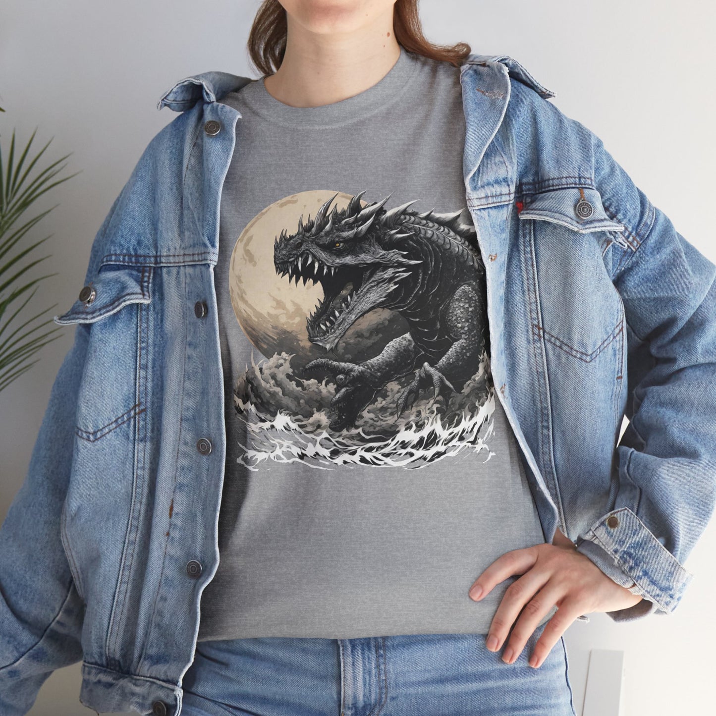 T-shirt de sport Flashlander, le monstre marin Kraken émerge, menace au clair de lune