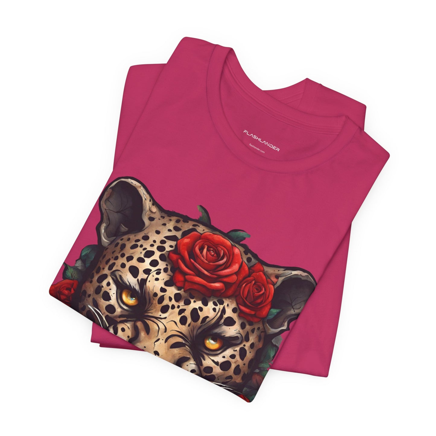 Jaguar Flames and Roses Graphic Tee Flashlander