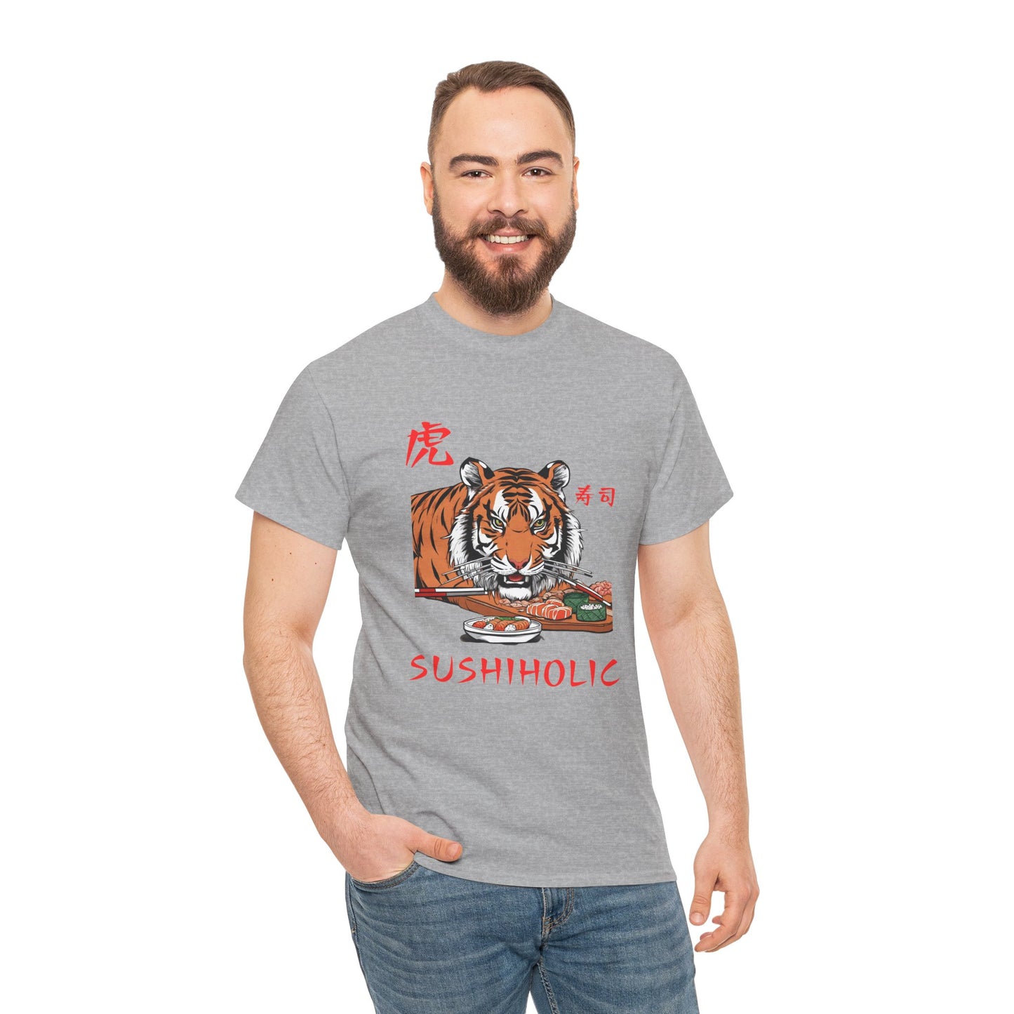 Tiger Sushi Lovers Sushiholic Graphic Tee Flashlander