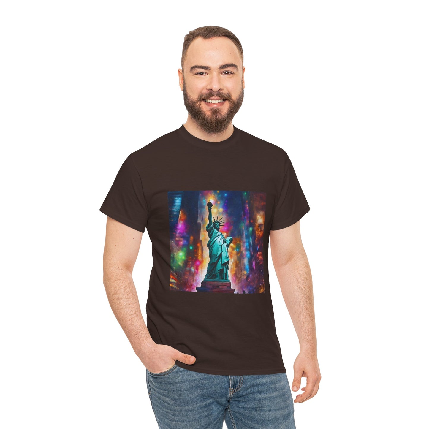 The Statue of Liberty in the Heart of New York Graphic Tee Flashlander