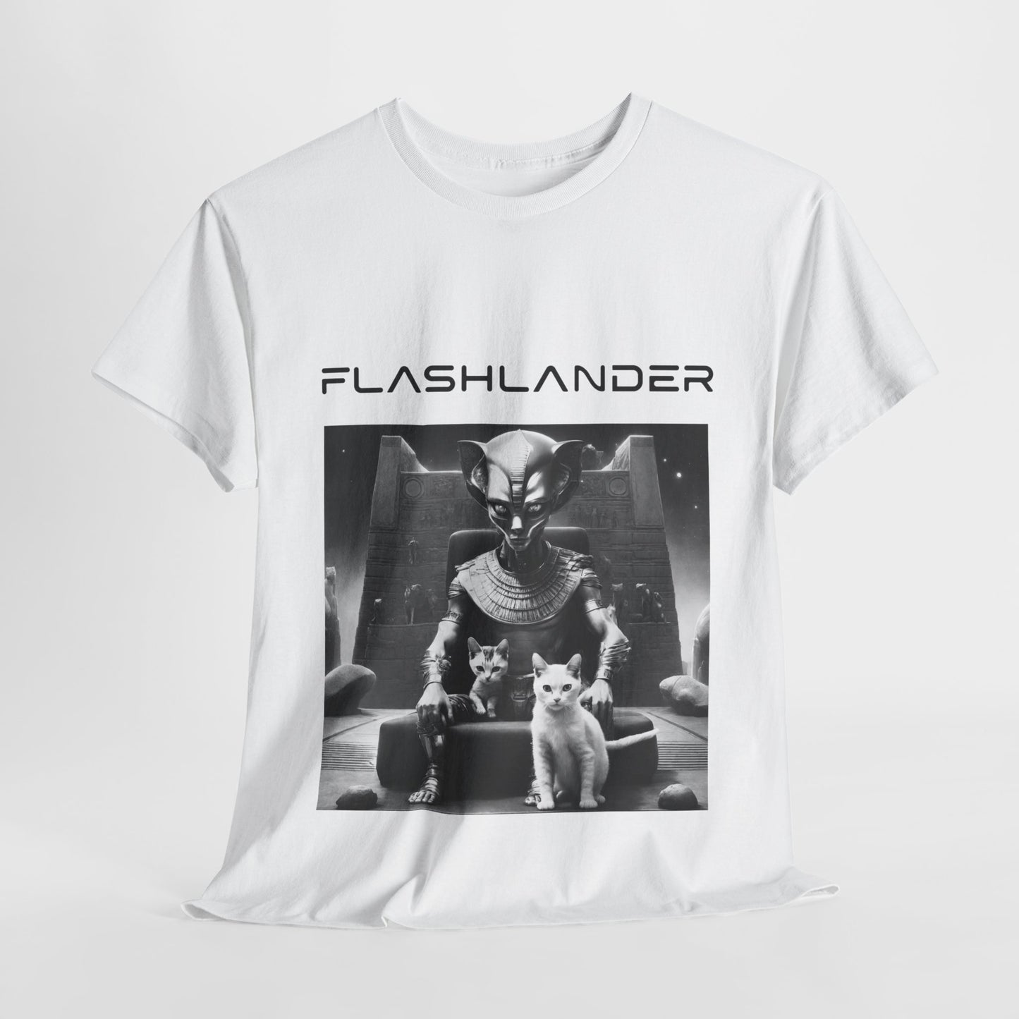 Cat Alien Pharaoh's Pyramids - Flashlander Gym Shirt