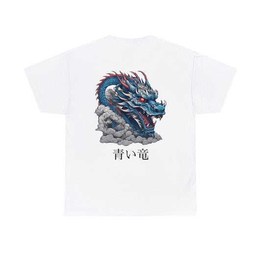 Flashlander Blue Dragon Streetwear Tee Japanese Graphic T-Shirt