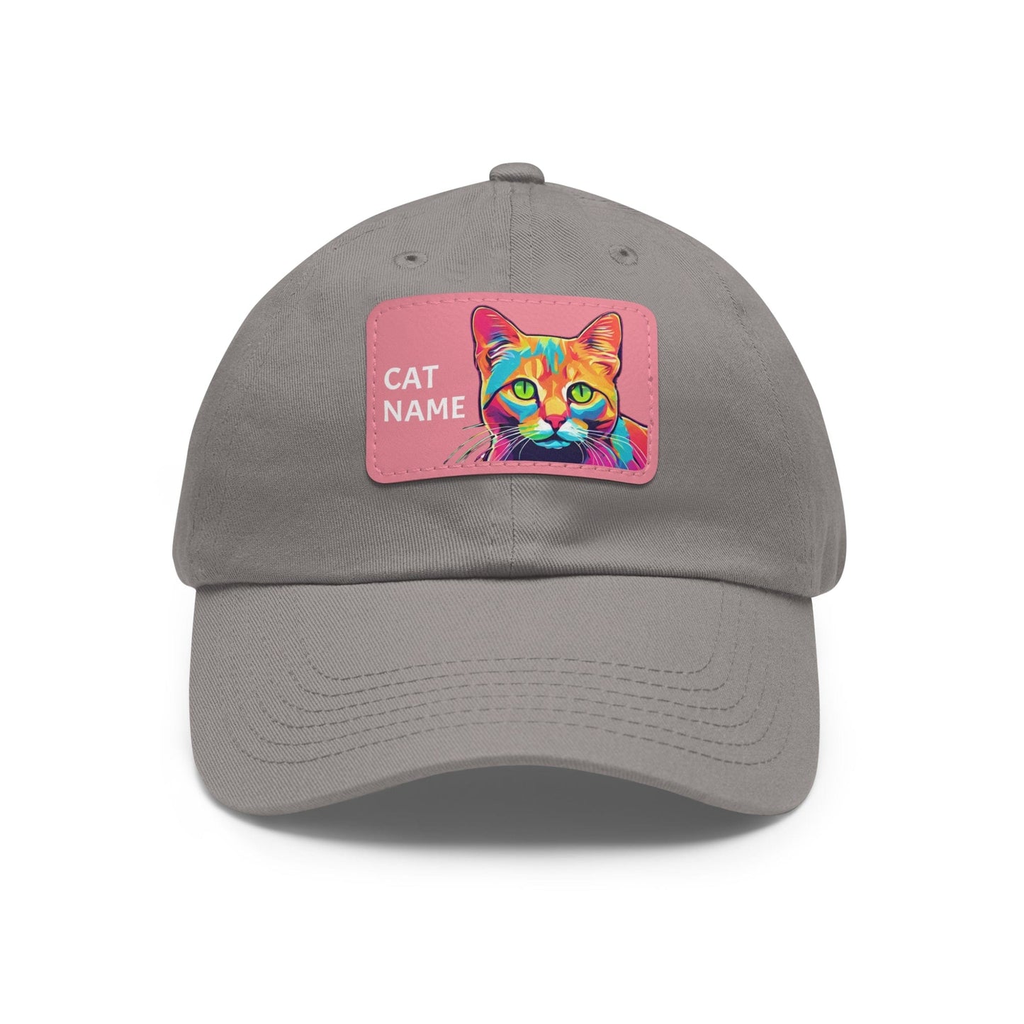 Cat Hat Cat Cap Cat Pop Art Hat Dad Hat with Patch (Rectangle) Baseball Cap Kitten Hat Kitty Hat Kitty Cap Custom Hat Flashlander