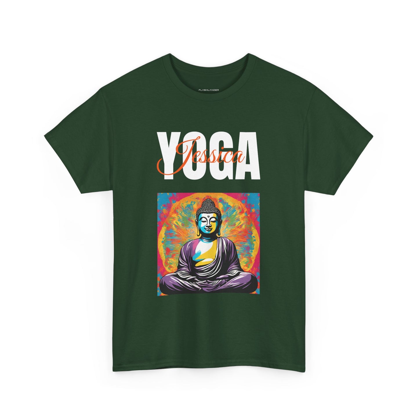 Personalized Yoga Shirt - Buddha Tee - Custom Name Flashlander Yoga Tee