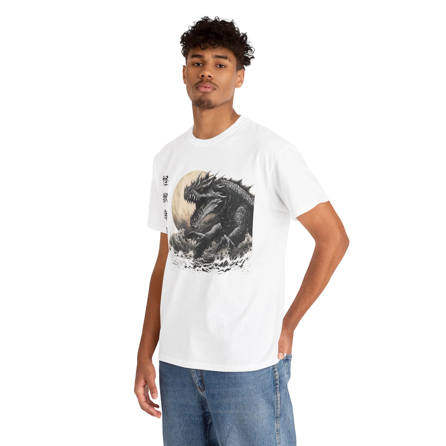 T-shirt de sport Flashlander, le monstre marin Kraken émerge, menace au clair de lune