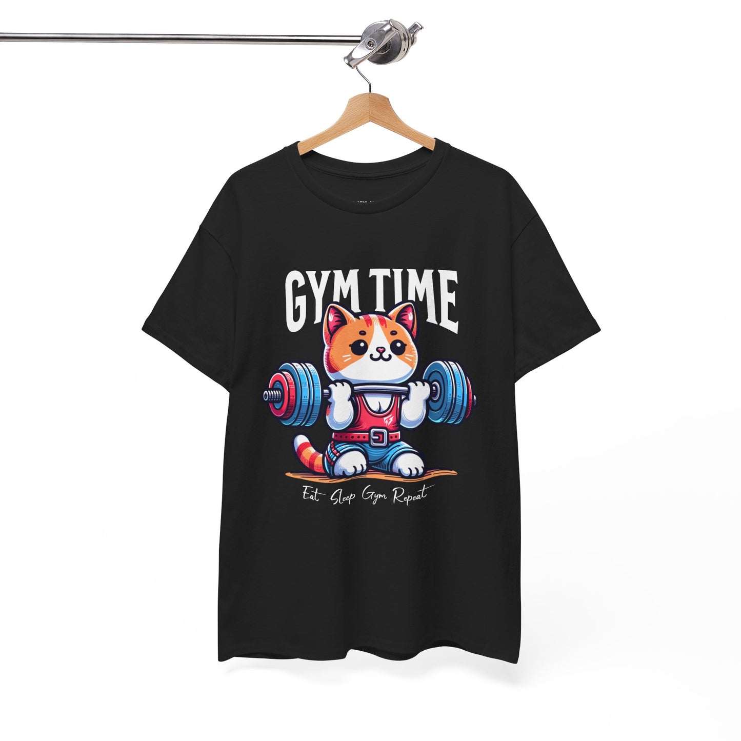 Cute Cat Gym Time Shirt Flashlander Graphic Tee