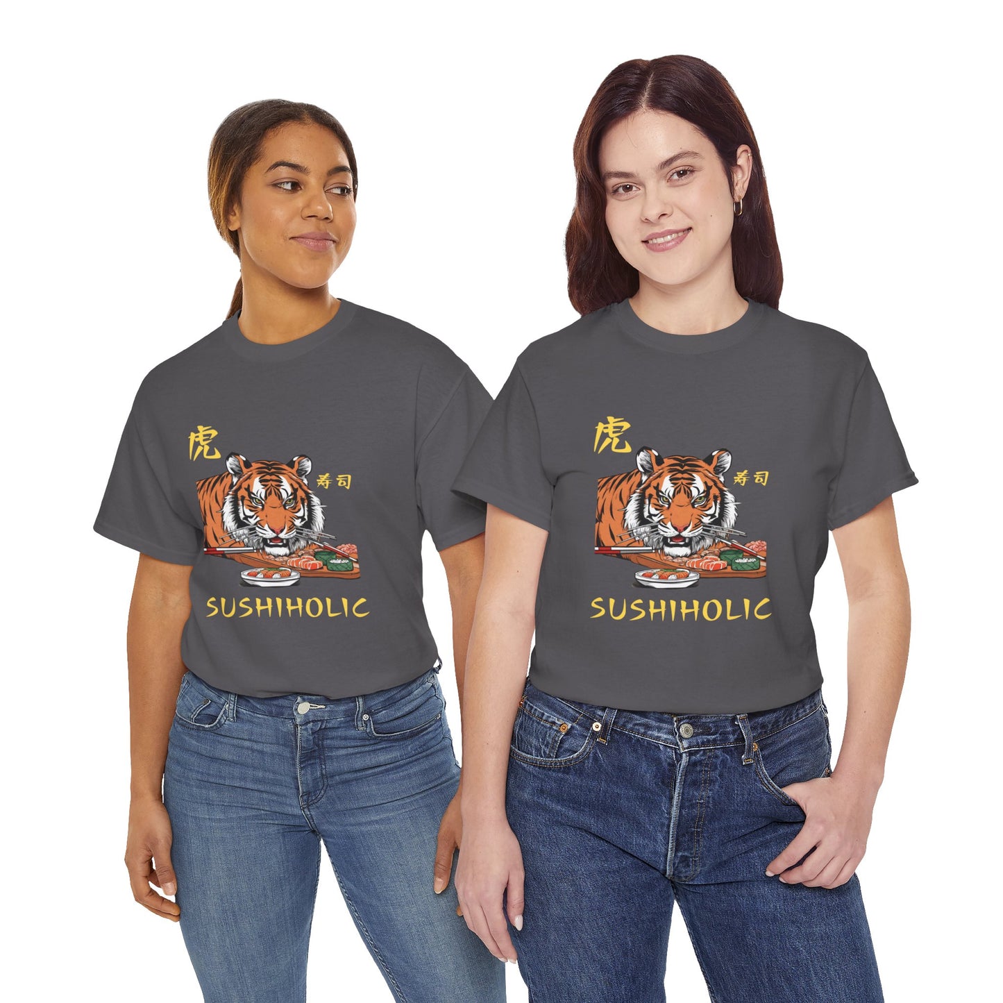 Tiger Sushi Lovers Sushiholic Graphic Tee Flashlander