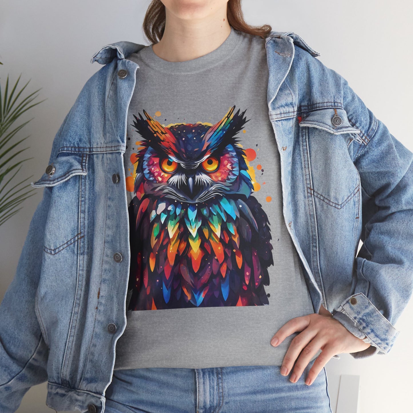 Camiseta sinfónica con plumas de búho Flashlander