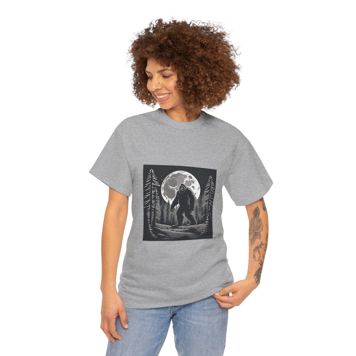 Camisa Bigfoot, camisa Sasquatch, camisa divertida Bigfoot, camisa de senderismo, camisa Yeti, camisa frescaUnisex camiseta de algodón pesado Flashlander