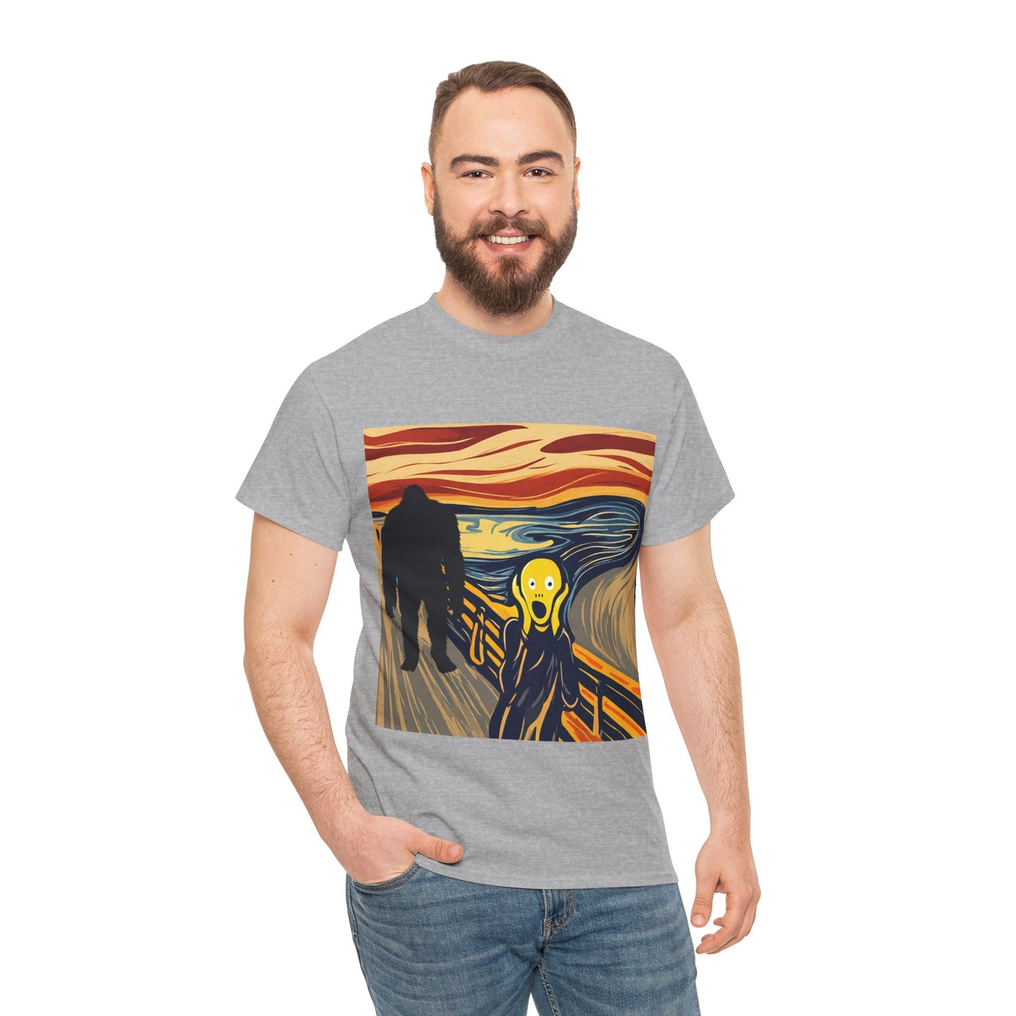 The Scream Meets Bigfoot A Startling Encounter - Flashlander Gym Shirt