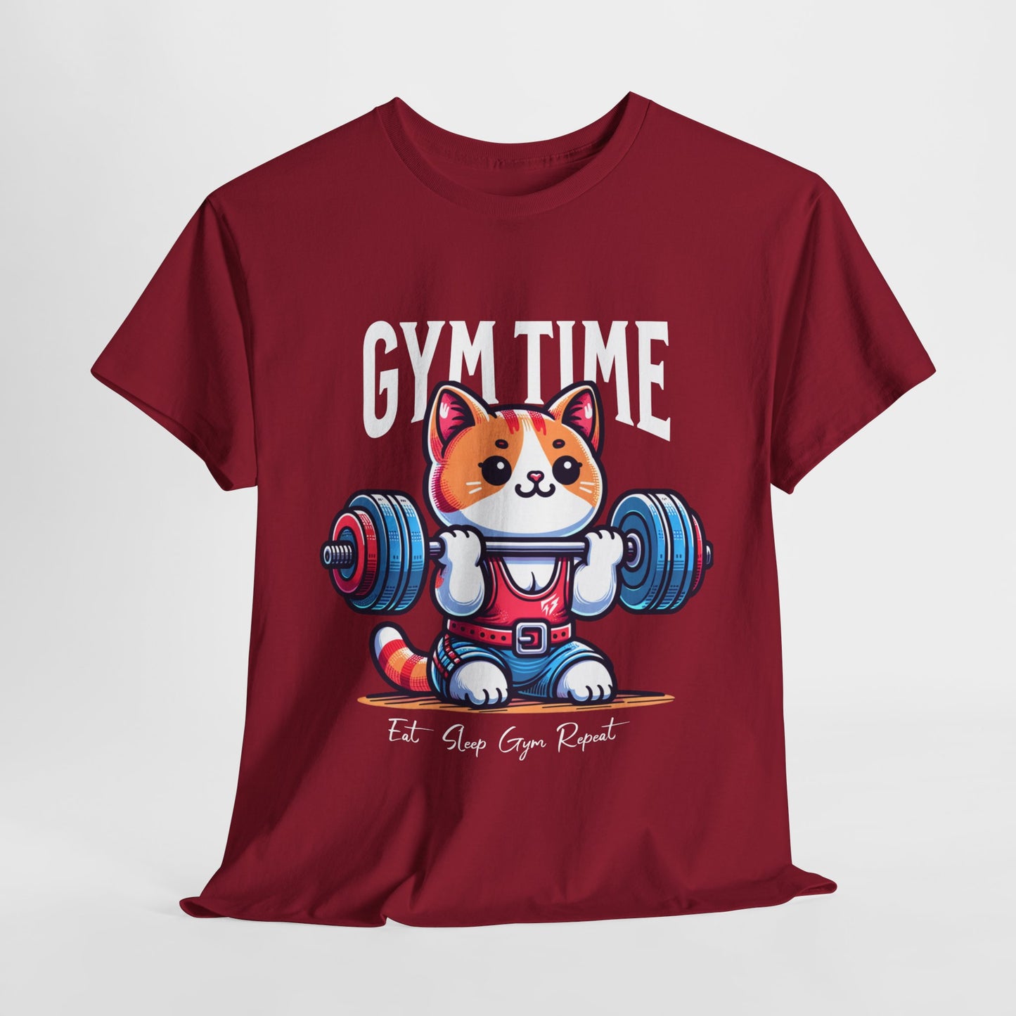 Cute Cat Gym Time Shirt Flashlander Graphic Tee