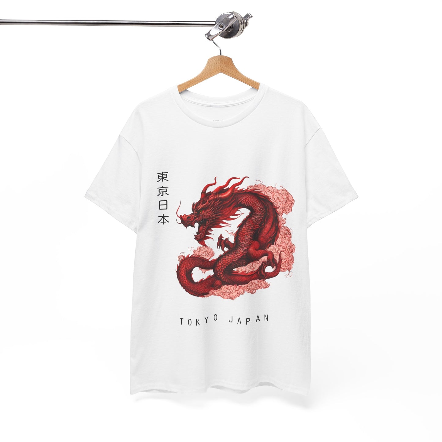 Red Dragon with Custom Japanese Name - Flashlander Gym Shirt