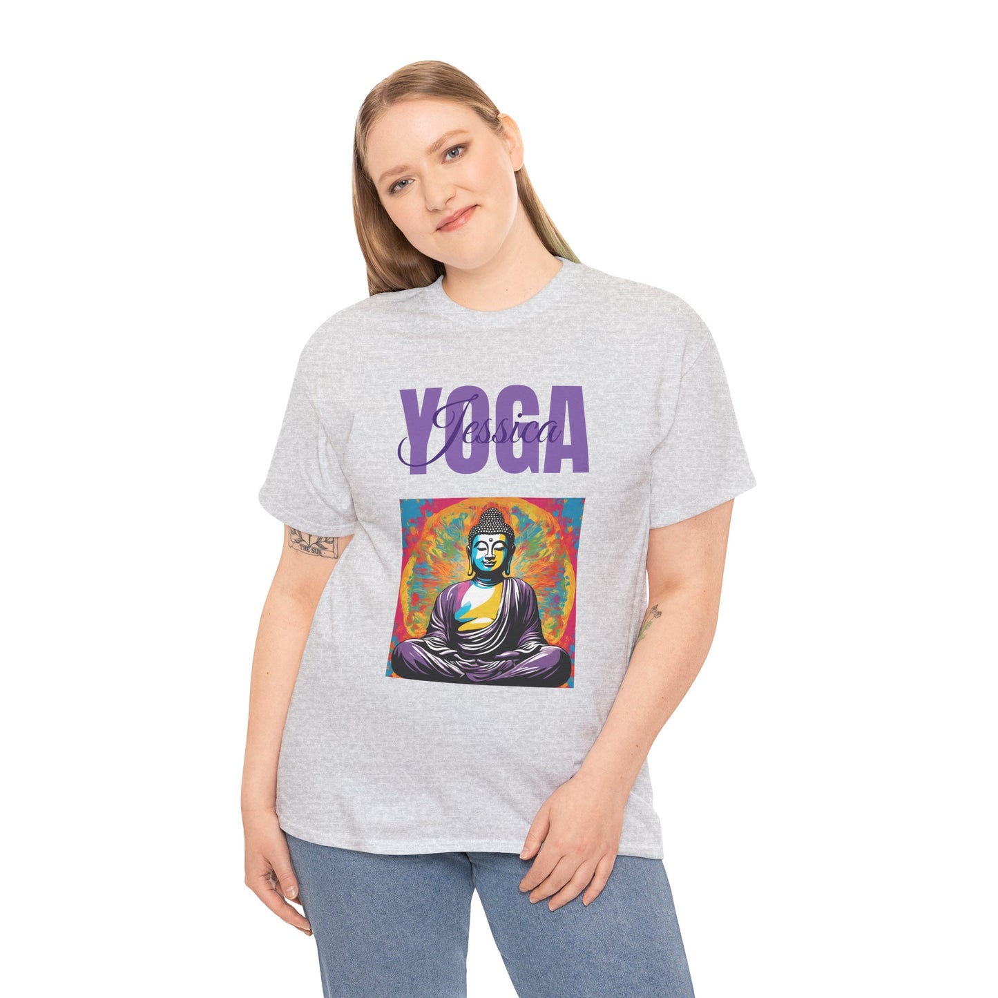 Personalized Yoga Shirt - Buddha Tee - Custom Name Flashlander Yoga Tee