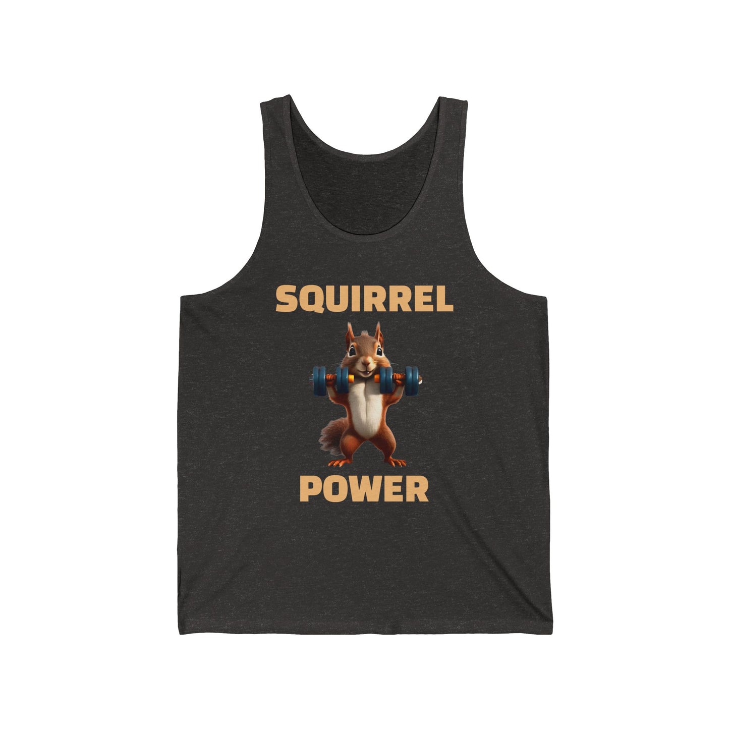 Weightlifting Squirrel Vintage Gym Cotton Unisex Jersey Tank