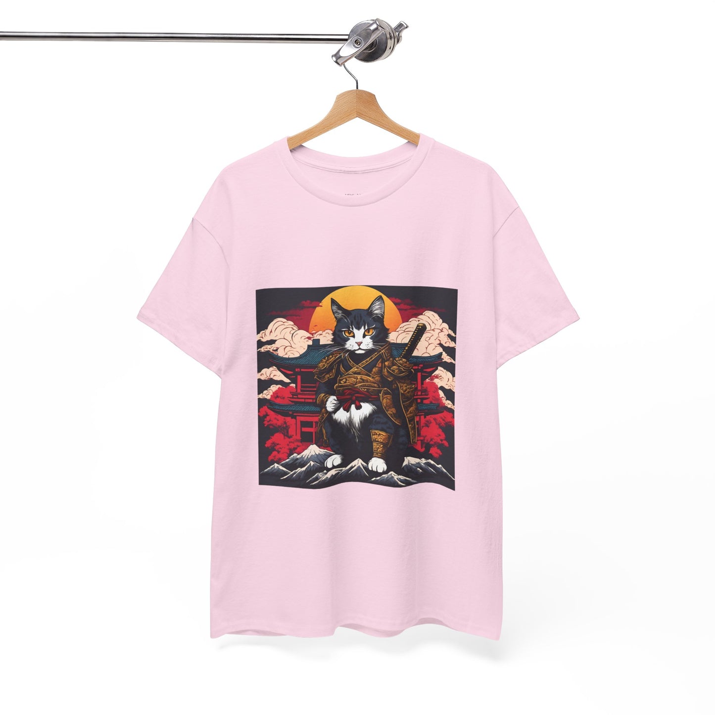 Samurai Cat Cartoon Anime - Flashlander Gym Shirt