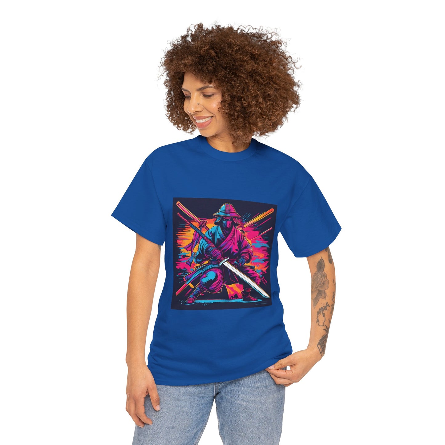 Samurai Warrior Sunset - Flashlander Gym Shirt