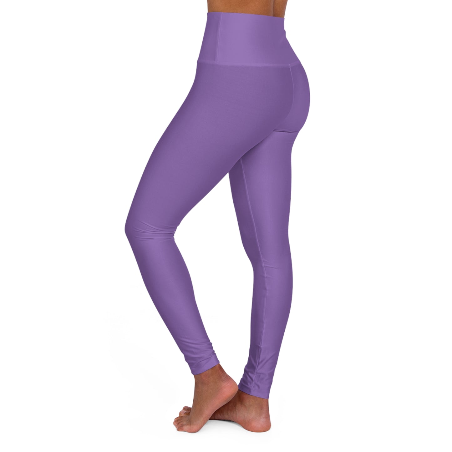 Flashlander Sportswear Zen High Waisted Yoga Leggings Light Purple (AOP)