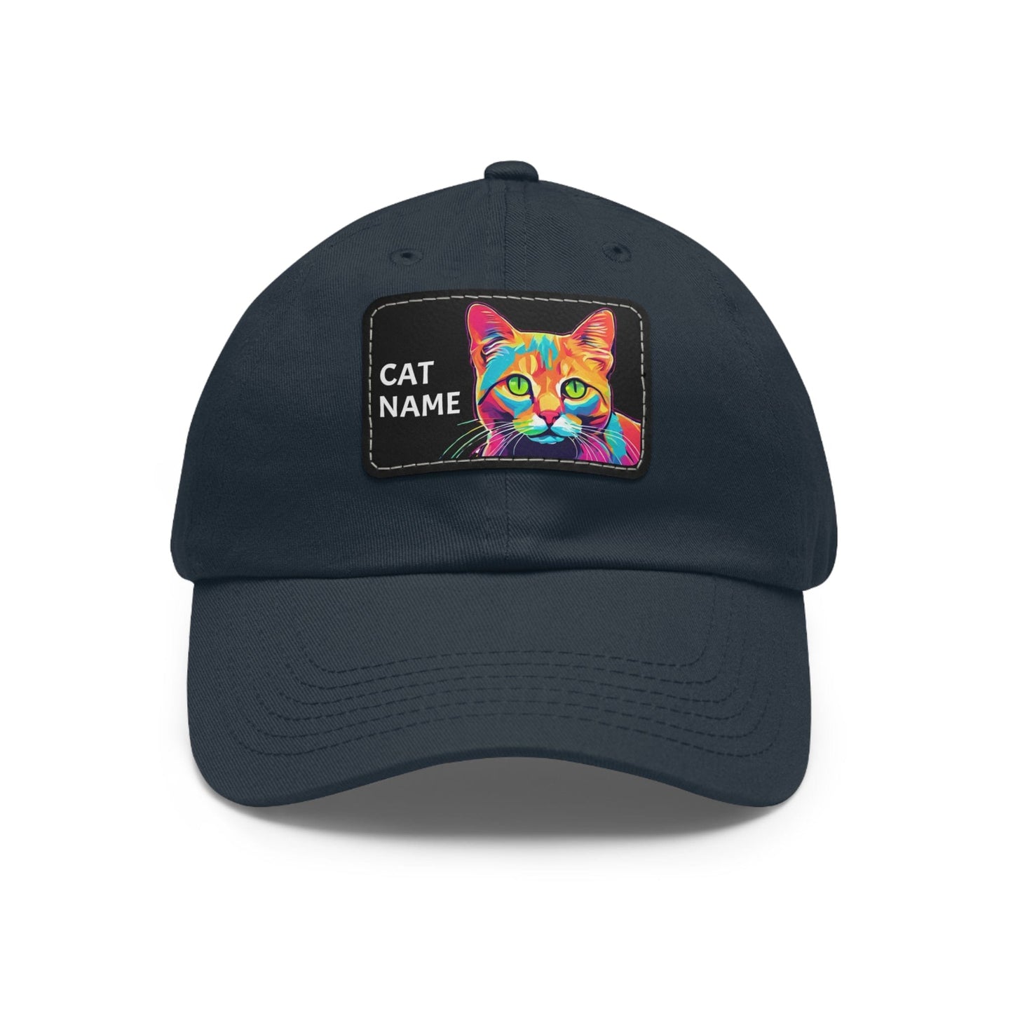 Cat Hat Cat Cap Cat Pop Art Hat Dad Hat with Patch (Rectangle) Baseball Cap Kitten Hat Kitty Hat Kitty Cap Custom Hat Flashlander