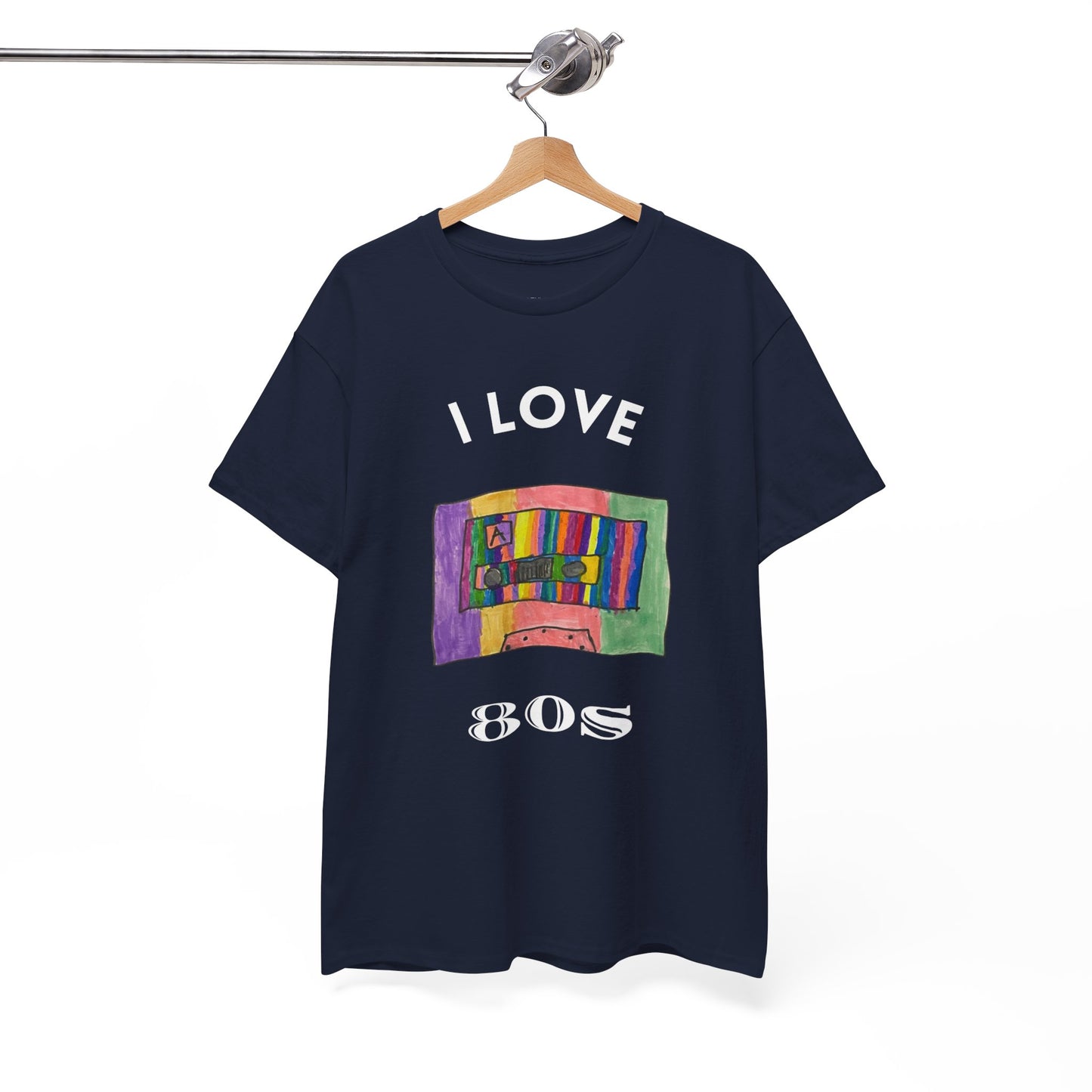 Retro Vibes Art Pop Cassette Tape I Love 80's - Flashlander Gym Shirt