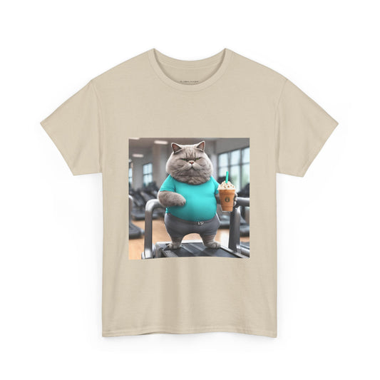 Funny Fat Cat On The Treadmill - Flashlander Gym Shirt