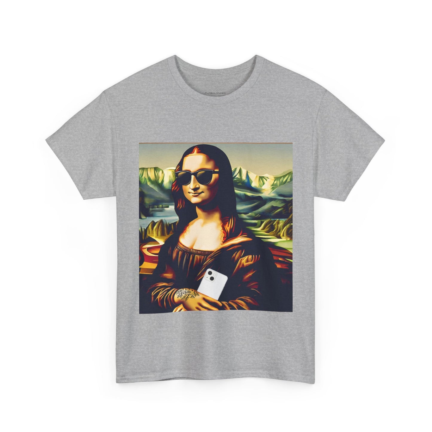 Funny modern Mona Lisa - Flashlander Gym Shirt