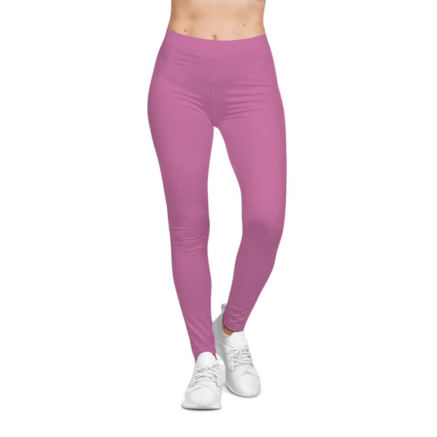 Flashlander Sportswear Evolution Women's Casual Leggings Light Pink (AOP) Featuring Custom Motivational Quote